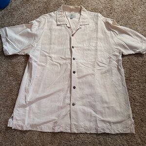 Men's Cream Casual Button Down Shirt